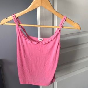 Garage adjustable tank top with frills in size S